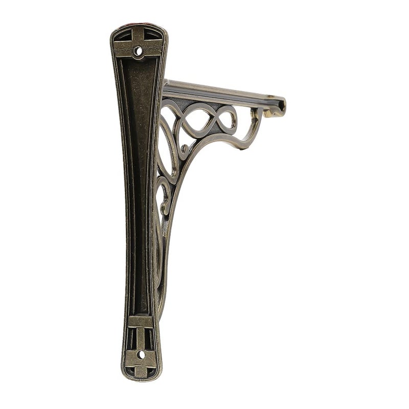 HARPOON 2 PCS 10 Inch Bracket Shelf Brackets Cast Iron Metal Corbels Ancient European Style Antique Brass - Image 4